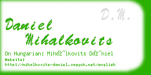 daniel mihalkovits business card